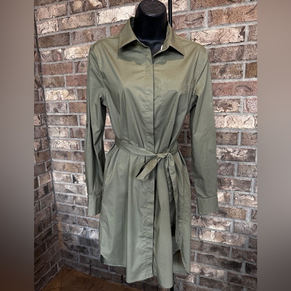 Victoria’s Secret Olive Shirt Dress Belted Size 2 - Picture 1 of 10